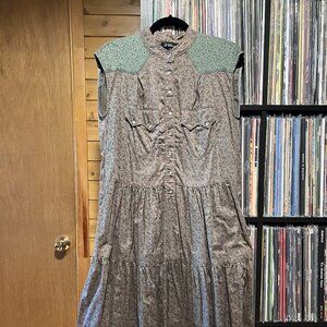 Étoile Isabel Marant Floral Tiered Midi Dress Cotton Size 3 Large